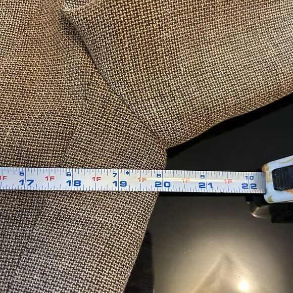 Salvatore‎ Ferragamo Women's Blazer Jacket Vintage Brown Linen Wool Cotton US 12 - Picture 8 of 9